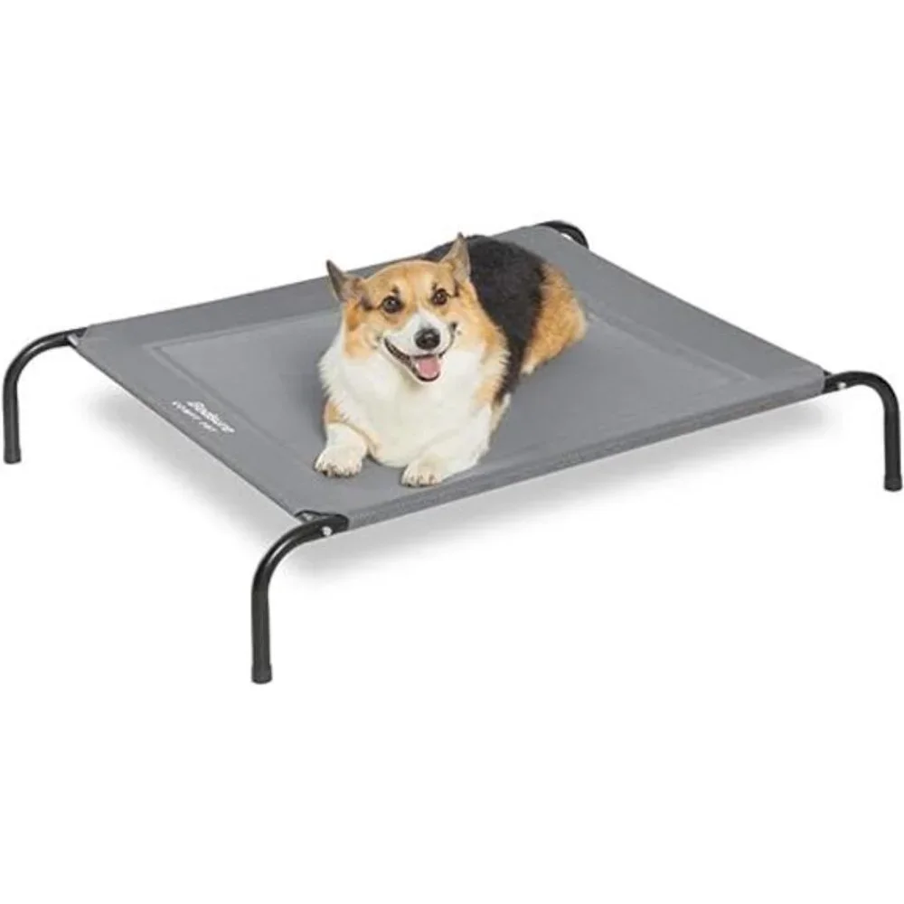 Medium Elevated Cooling Outdoor Dog Bed - Raised Cots for Medium Dogs, Portable